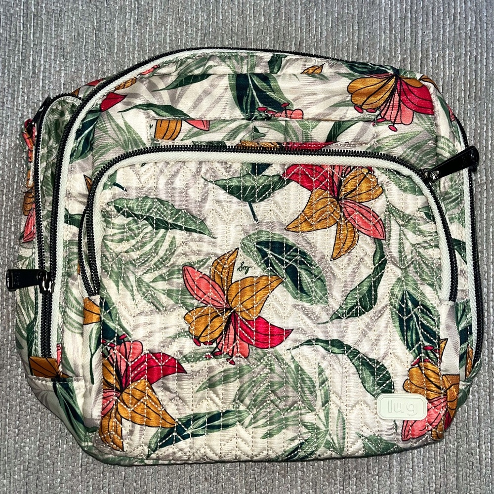 LUG Ranger Bag Crossbody Purse Tote Lily Sand Floral Organized Travel